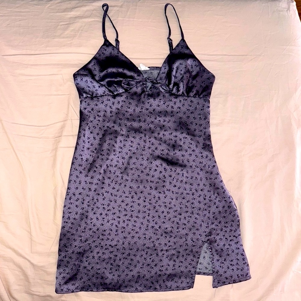 GARAGE Purple Satin Dress